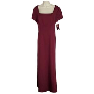 Dress Vintage Faux Corset Burgundy Plus Size 18